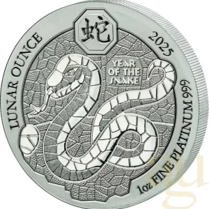 Großhandel 1 Unze Platinmünze Ruanda Lunar Schlange 2025