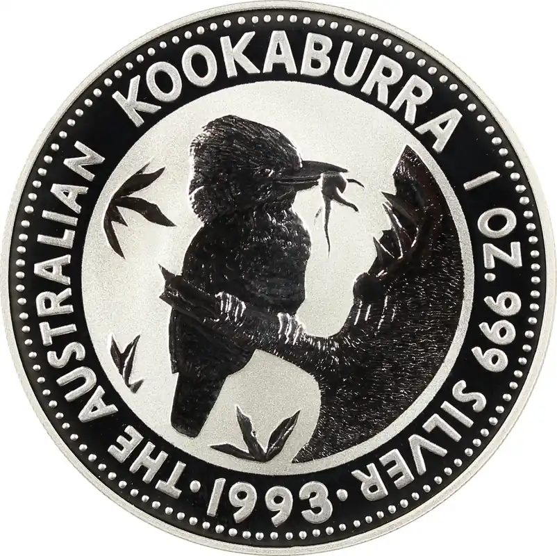 Super-Preis 2 Unzen Silbermünze Australien Kookaburra 1993