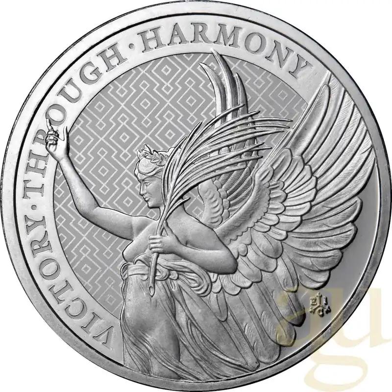 5 Unze Silbermünze St. Helena - The Queen´s Virtues - Victory 2022 Echt