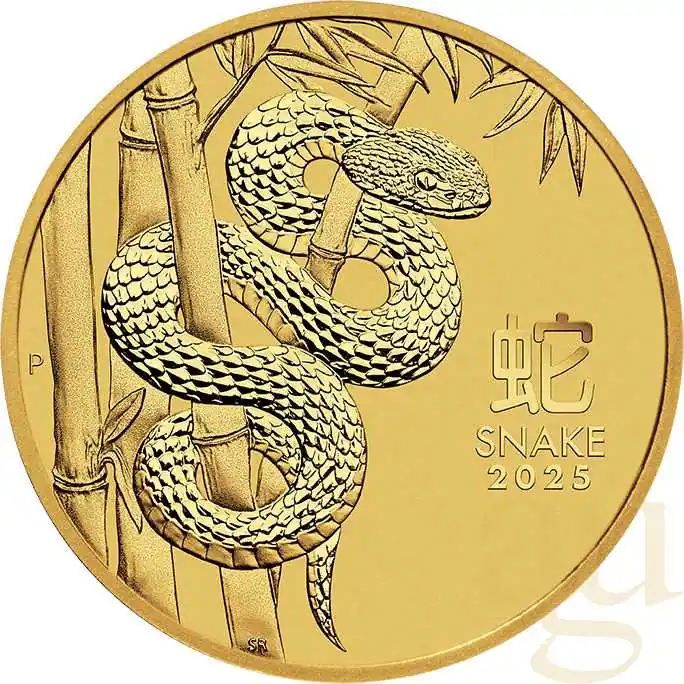 1/10 Unze Goldmünze Australien Lunar III Schlange 2025 Versand Am Gleichen Tag