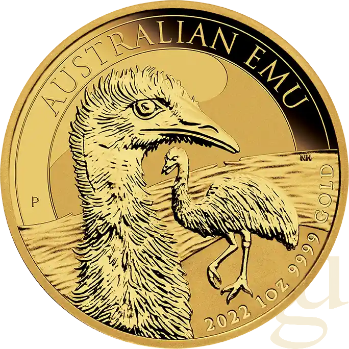 Neuheit 1 Unze Goldmünze Australien Emu 2022