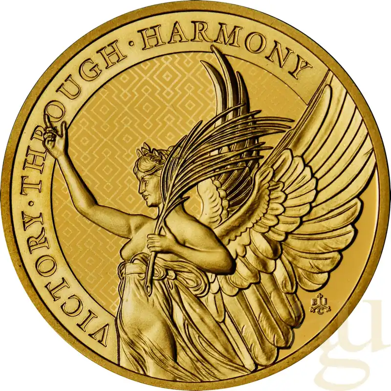 Handgefertigt 1 Unze Goldmünze St. Helena - The Queen´s Virtues - Victory 2021