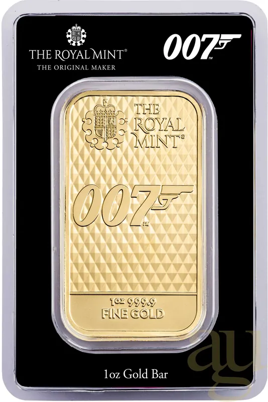31,1 Gramm Goldbarren The Royal Mint - James Bond 007 - Diamonds Are Forever Nur Für Kurze Zeit