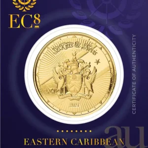 Preisknaller 1 Unze Goldmünze EC8 St. Kitts & Nevis - Coat of Arms 2024