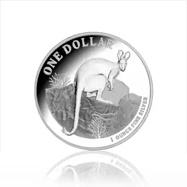 Markenware 1 Unze Silbermünze Australien Känguru 2010 (RAM)