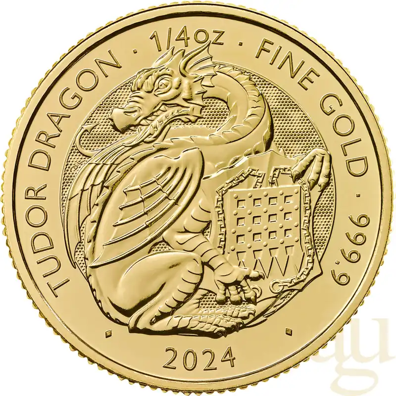 1/4 Unze Goldmünze Tudor Beasts Tudor Dragon 2024 Schnäppchen
