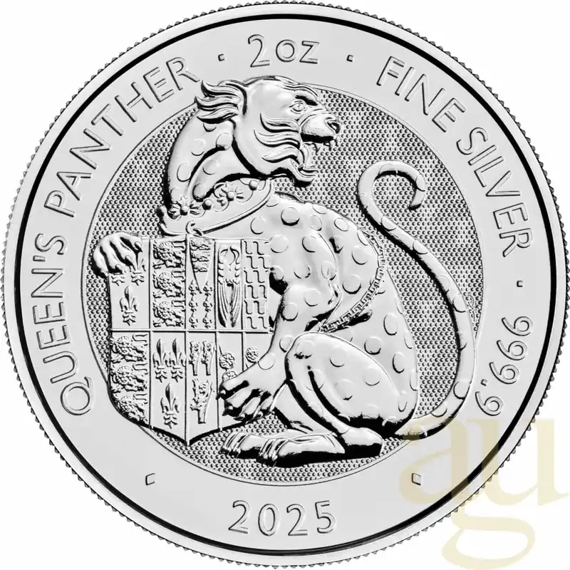 Meistverkauft 2 Unzen Silbermünze Tudor Beasts Tudor Panther 2025