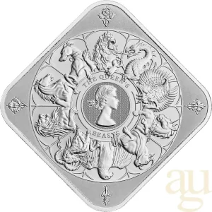 10 Unzen Silberbarren The Royal Mint - Queen's Beasts Highlight