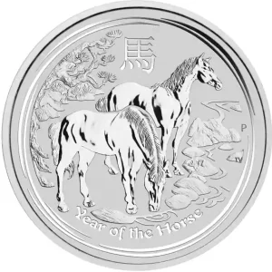 2 Unzen Silbermünze Australien Lunar II Pferd 2014 Markenprodukt