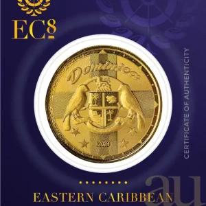 Saisonangebot 1 Unze Goldmünze EC8 Dominica - Coat of Arms 2024