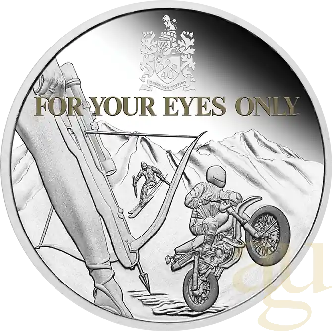 1 Unze Silbermünze Tuvalu - James Bond 007 - For Your Eyes Only 40th Anniversary 2021 - polierte Pla Sonderaktion