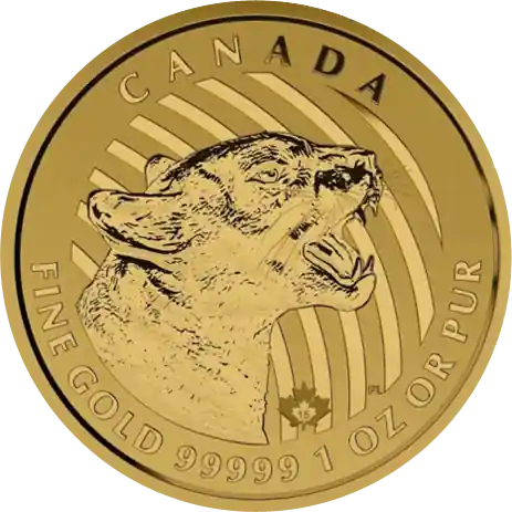 Günstig 1 Unze Goldmünze Call of the Wild - Puma 2015