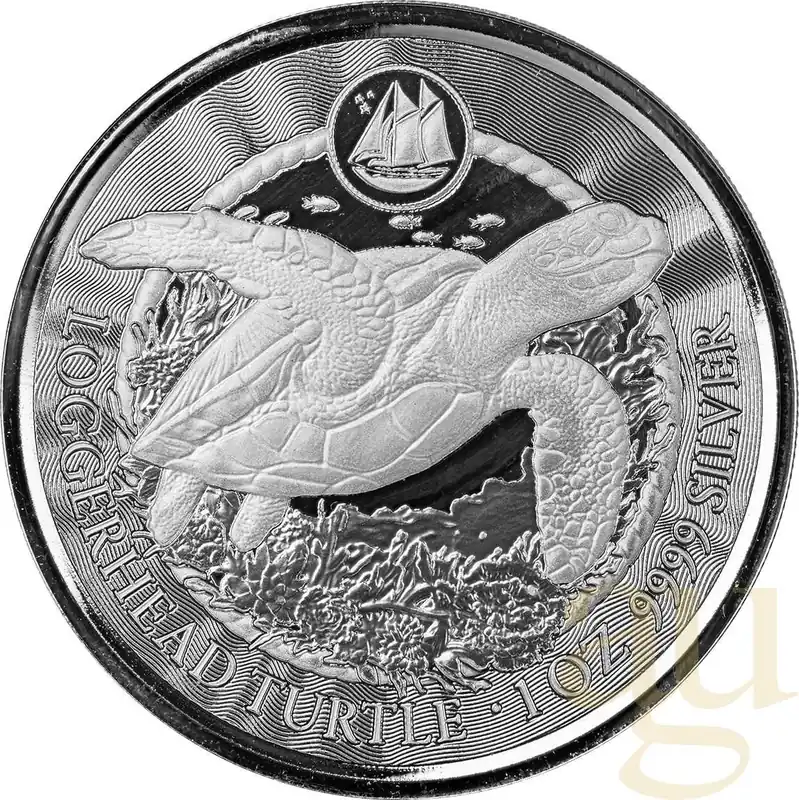 Ab Werk 1 Unze Silbermünze Cayman Islands Schildkröte 2023