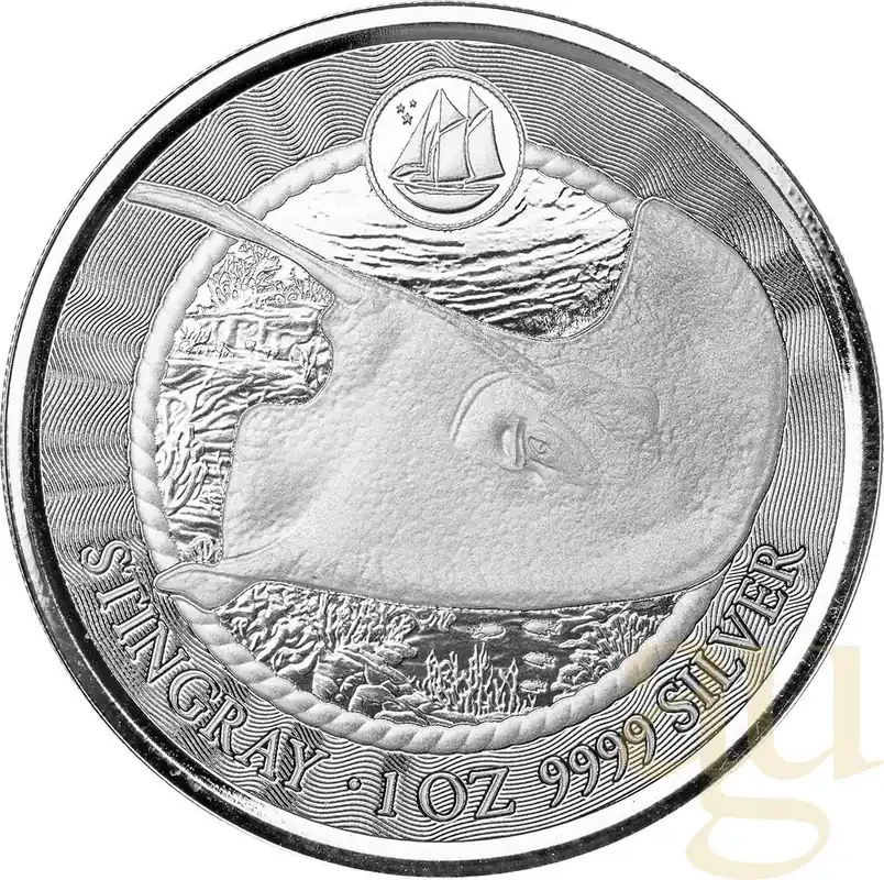 1 Unze Silbermünze Cayman Islands Stachelrochen 2023 Kostenfreie Lieferung