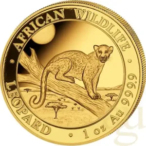 1 Unze Goldmünze Somalia African Wildlife Leopard 2021 Original