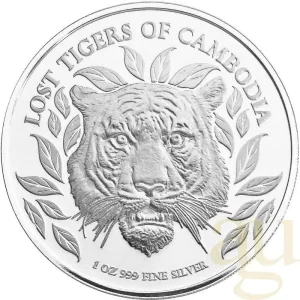 Kracherpreis 1 Unze Silbermünze Kambodscha Lost Tigers 2022