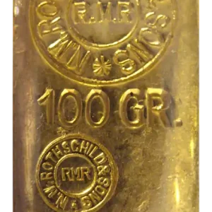 Zertifiziert 100 Gramm Goldbarren Rothschild ohne Gegenstempel