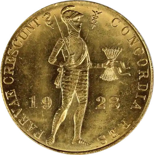 Kostenfreie Lieferung 1 Dukat Goldmünze Niederlande