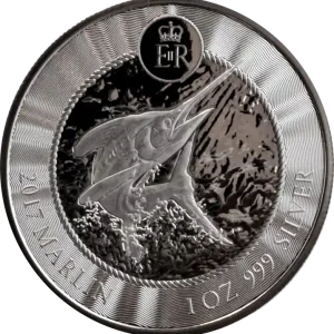 1 Unze Silbermünze Cayman Islands Marlin Speerfisch 2017 Wochenendangebot