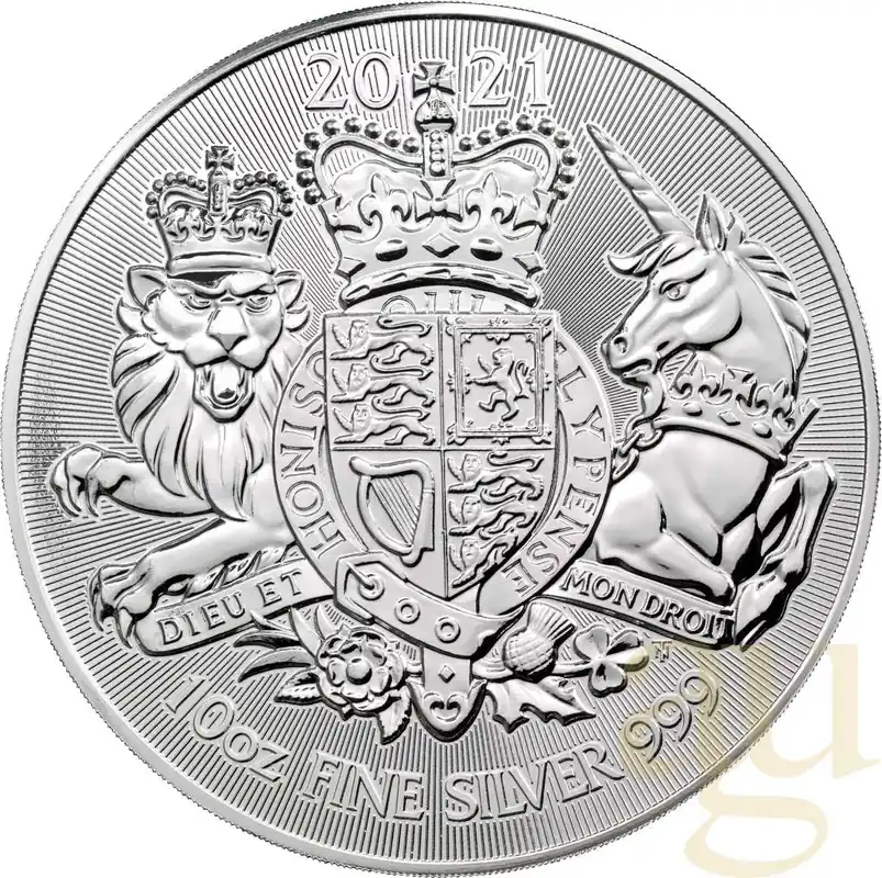 Exklusiv 10 Unzen Silbermünze Großbritannien Royal Arms 2021
