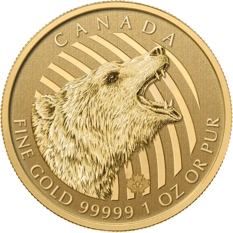 Sonderangebot 1 Unze Goldmünze Call of the Wild - Grizzly 2016