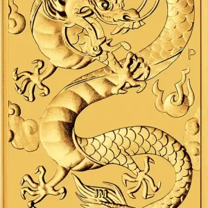 Angebot 1 Unze Goldmünze Perth Mint - Rectangular Dragon 2019