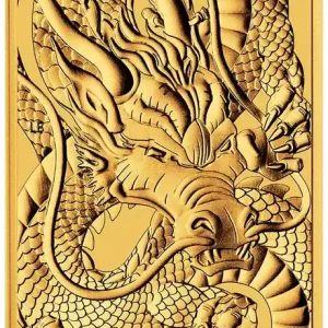 1 Unze Goldmünze Perth Mint - Rectangular Dragon 2021 Ausverkauf