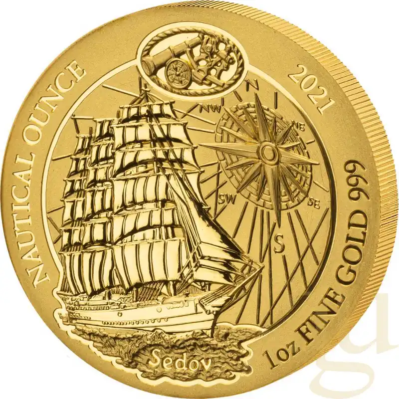 Großhandel 1 Unze Goldmünze Ruanda Nautical Serie - 100 Jahre Sedov 2021