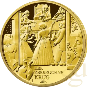 1/2 Unze Goldmünze - 100 Euro Meisterwerke der deutschen Literatur - Der zerbrochne Krug 2024 (D) Preis Gesenkt