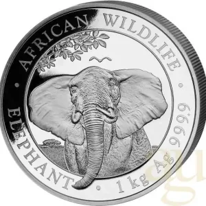 Mega-Angebot 1 Kilogramm Silbermünze Somalia Elefant 2021