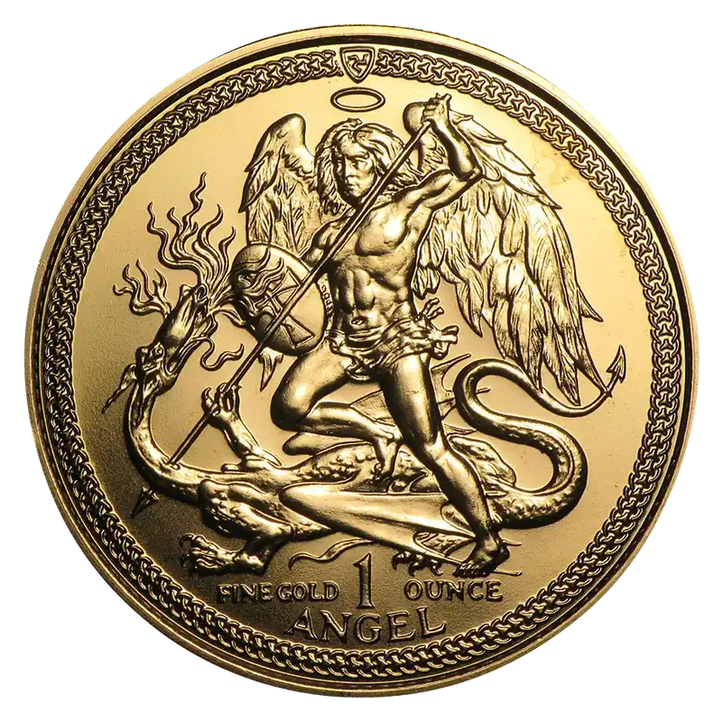 1 Unze Goldmünze Isle of Man Angel Preisreduziert