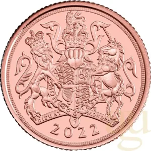 Neu Im Sortiment 1/4 Pfund Goldmünze Sovereign Elisabeth 2022