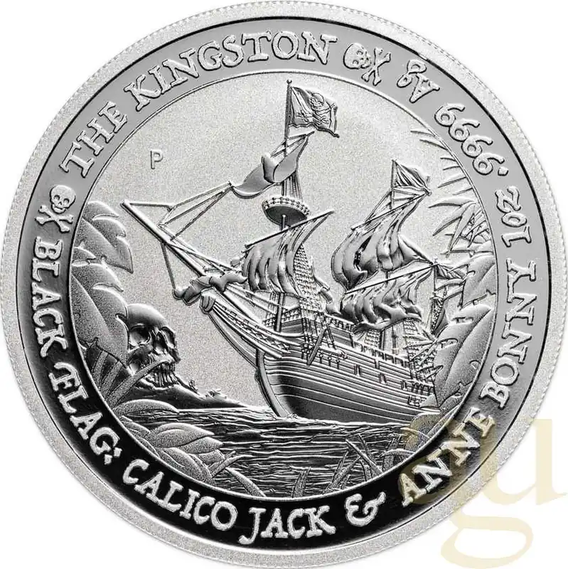 1 Unze Silbermünze Tuvalu - Black Flag - The Kingston 2024 Schneller Versand