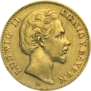 Kracherpreis 10 Mark Goldmünze Ludwig II König von Bayern