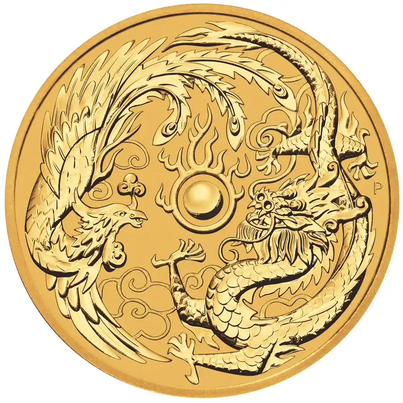 1 Unze Goldmünze Australien Chinese Myths and Legends Drache & Phönix 2018 Neue Kollektion