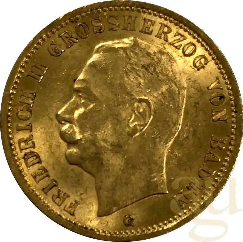 Neu 20 Mark Goldmünze Friedrich II Grossherzog von Baden