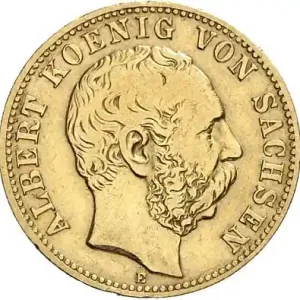 10 Mark Goldmünze Albert König von Sachsen Versand Am Gleichen Tag
