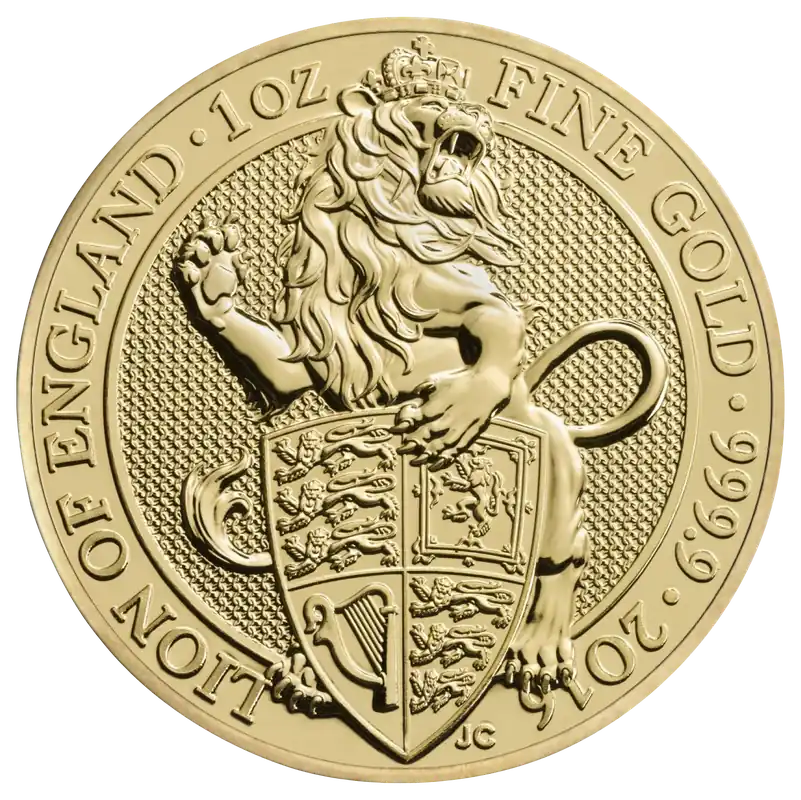 Neu 1 Unze Goldmünze Queens Beasts Lion 2016