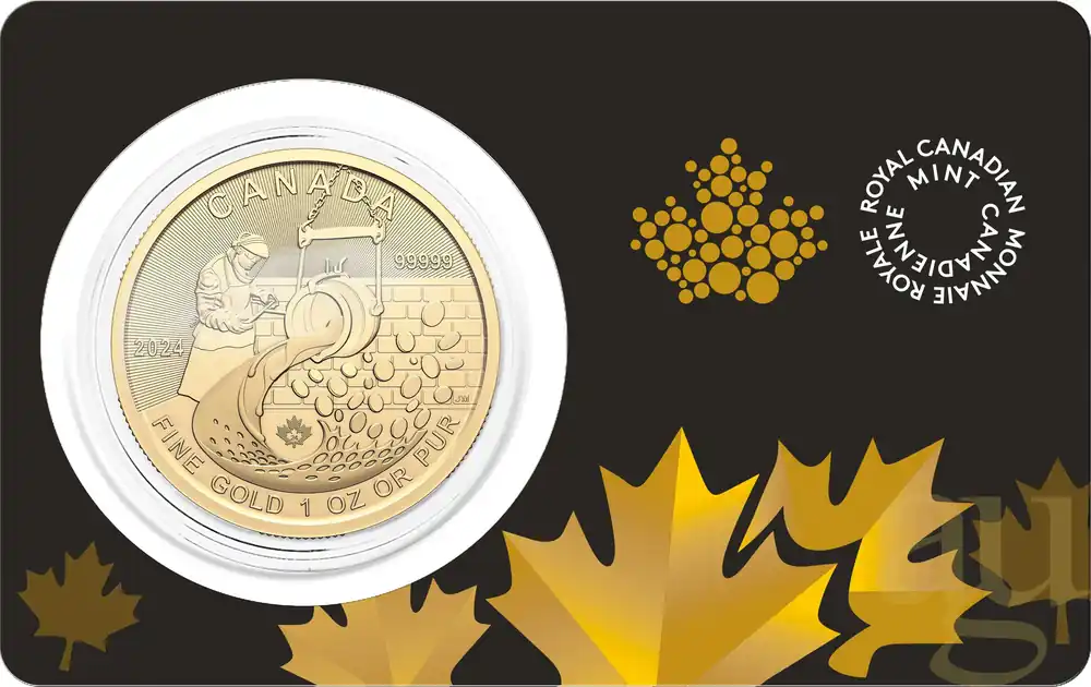 1 Unze Goldmünze Klondike Gold Rush - From Dore to Refined Gold 2024 Premium