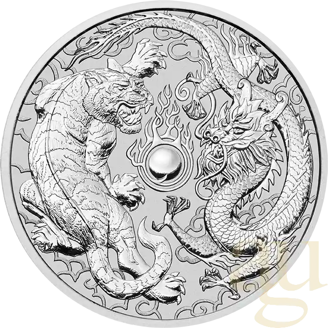 10 Unzen Silbermünze Australien Drache & Tiger 2020 Knallerangebot