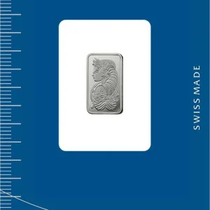 Markenware 1 Gramm Platinbarren PAMP Fortuna