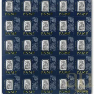 Top-Angebot 25 x 1 Gramm Platinbarren Multigram PAMP Fortuna