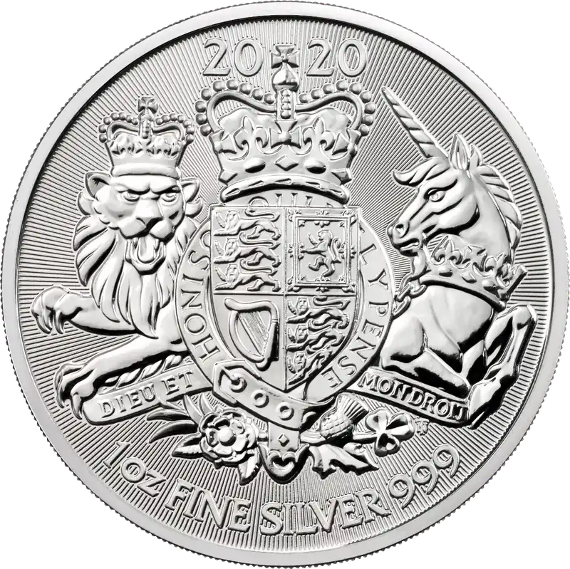 Neu Im Sortiment 1 Unze Silbermünze Großbritannien Royal Arms 2020