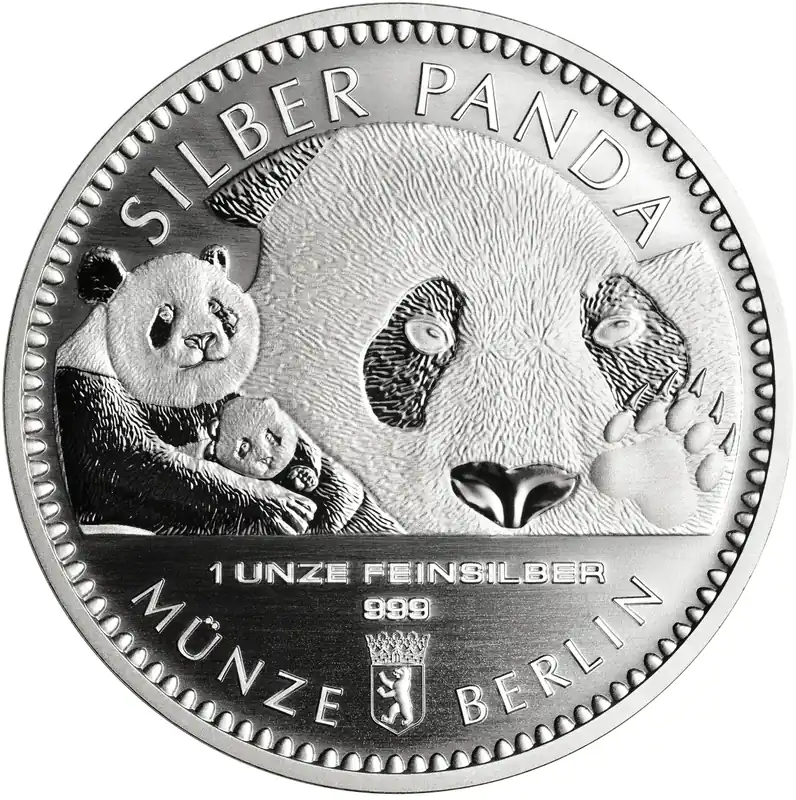 1 Unze Silber Panda 2018 Münze Berlin Round Sale