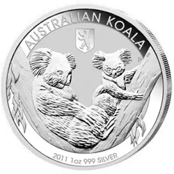 Mengenrabatt 1 Unze Silbermünze Australien Koala 2011 - Privy Mark Berliner Bär