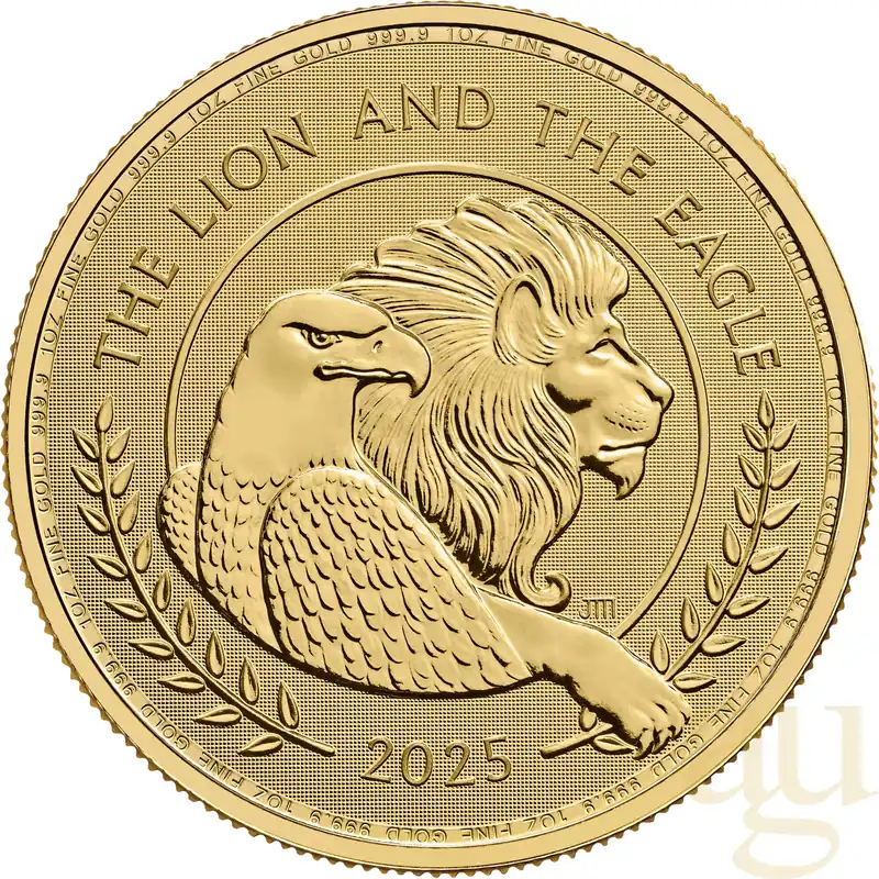 Heißes Angebot 1 Unze Goldmünze British Lion und American Eagle 2025