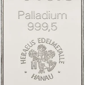 31,1 Gramm Palladiumbarren Heraeus Preis Gesenkt