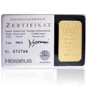 Sichere Zahlung 31,1 Gramm Goldbarren Kinebar (schwarze Karte)
