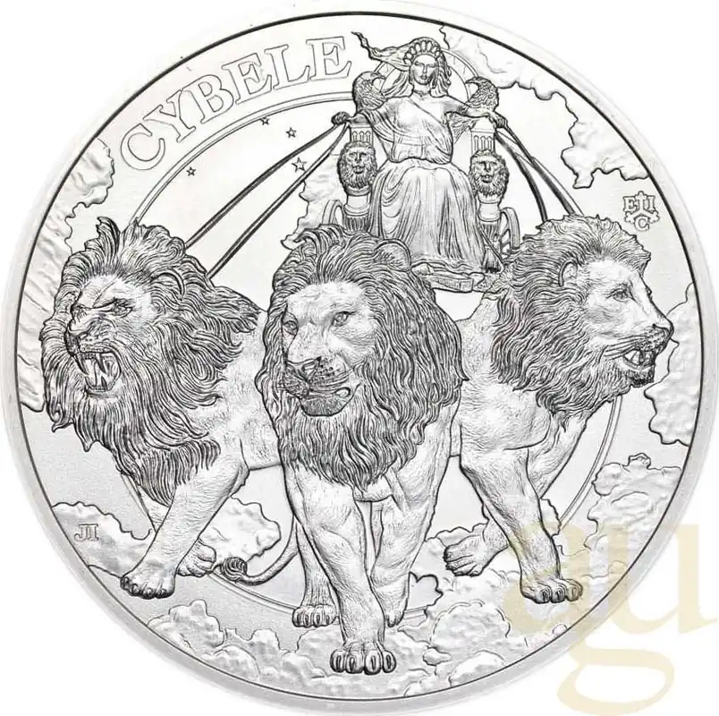 Aktuell 1 Unze Silbermünze The Goddesses Series: Cybele and the Lions 2024