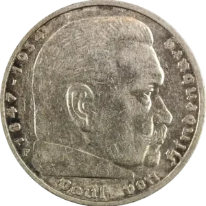5 Reichsmark Silbermünze Hindenburg Markenprodukt